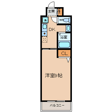 リヴェール山王 間取図　家電（冷蔵庫・レンジ・洗濯機等）ご用意出来ます