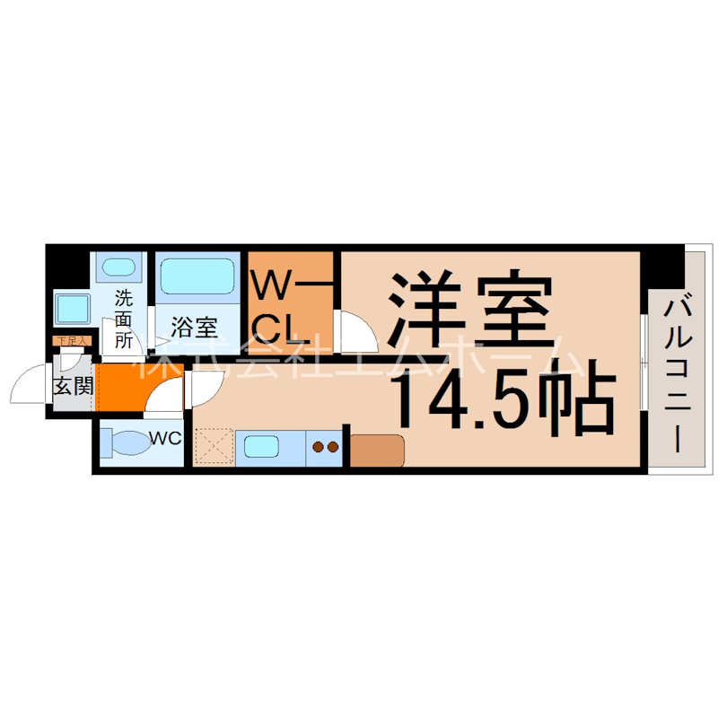 ＳＩＮＣＥＲＥＭＥＩＪＩ（サンセールメイジ） 間取図　洋室14.5帖　ウォークインクローゼット付