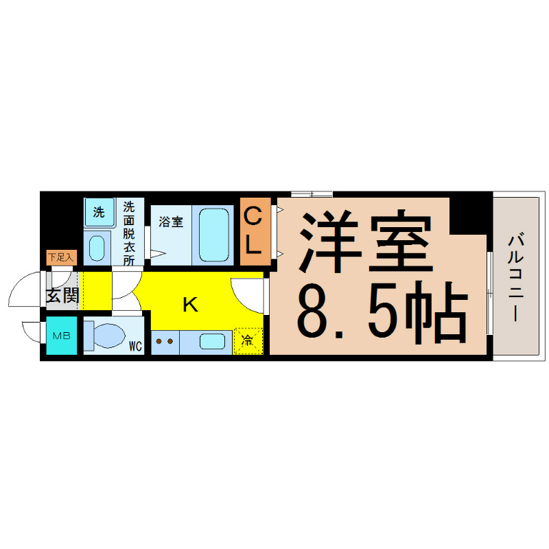 グランツ昭和館 間取図　家具家電（冷蔵庫・レンジ・洗濯機等）ご用意できます
