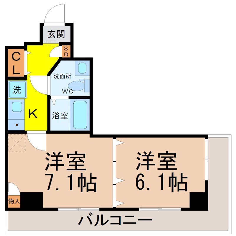 アーバンフラッツ新栄 間取図