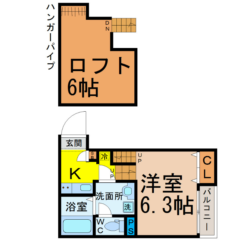 アールグレイス中島町 間取図