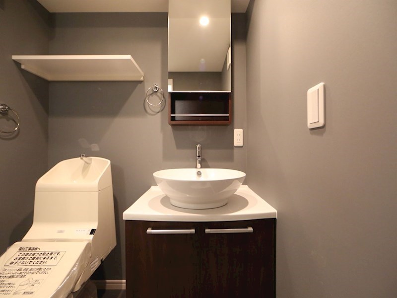 Ｍ’ｓｓｔｏｒｙ（エムズストーリー） 脱衣所　デザイン独立洗面台　収納スペース有