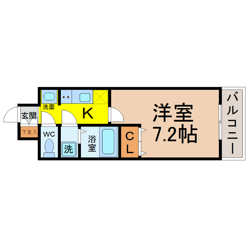 ＷｉｌｌＤｏ千代田（ウィルドゥ千代田） 間取り　洋室7帖　エアコン完備