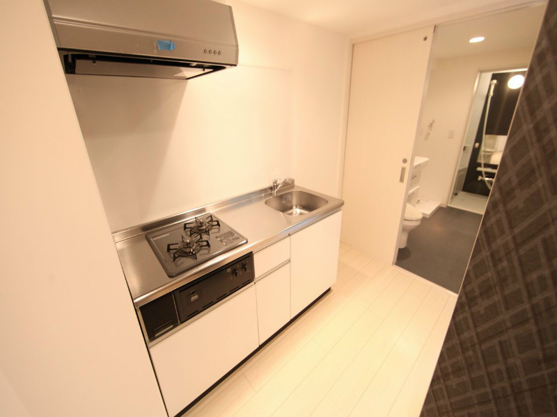 ヴィレッタ大正町 システムキッチン（ガス2口）冷蔵庫・レンジ等ご用意できます