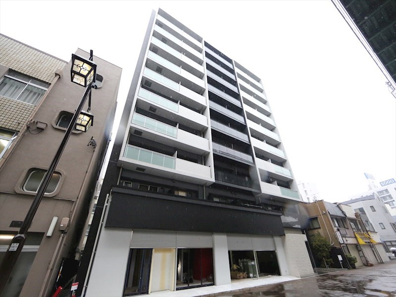 プレミアム浅間町 外観　オートロック　防犯カメラ　屋根付き駐輪場有り