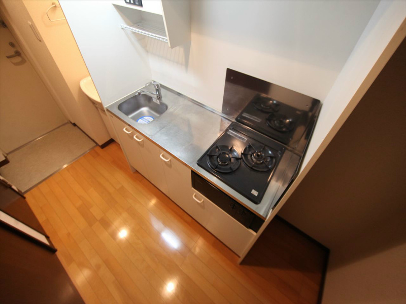 クレジデンス黒川 システムキッチン　2口ガスコンロ
