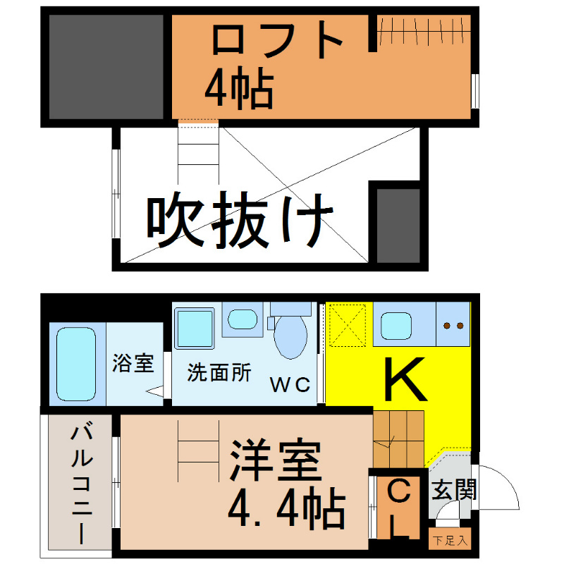 Ｃａｓａｄｏｍａｎｉ八熊（カーサドマーニ八熊） 間取図