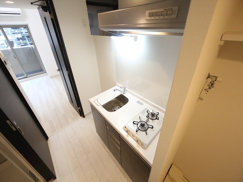 エステムコート名古屋新栄アクシス システムキッチン（ガス2口コンロ付）