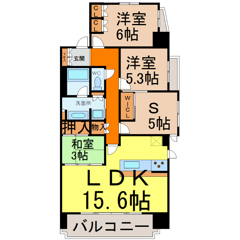 レジディア徳川 間取図