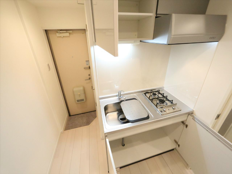 リエント東別院 システムキッチン（ガス2口）冷蔵庫・レンジ等ご用意できます