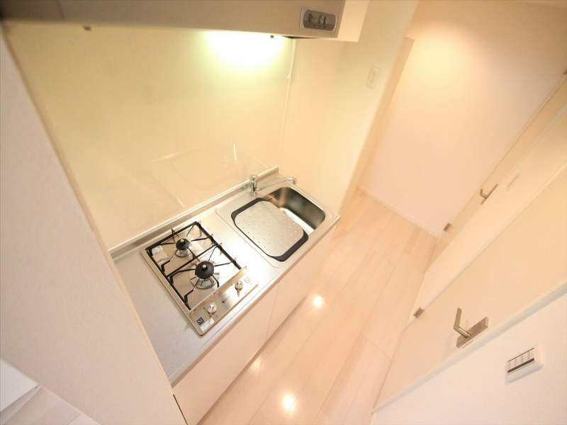 クワンベール システムキッチン（ガス2口）冷蔵庫・レンジ等ご用意できます