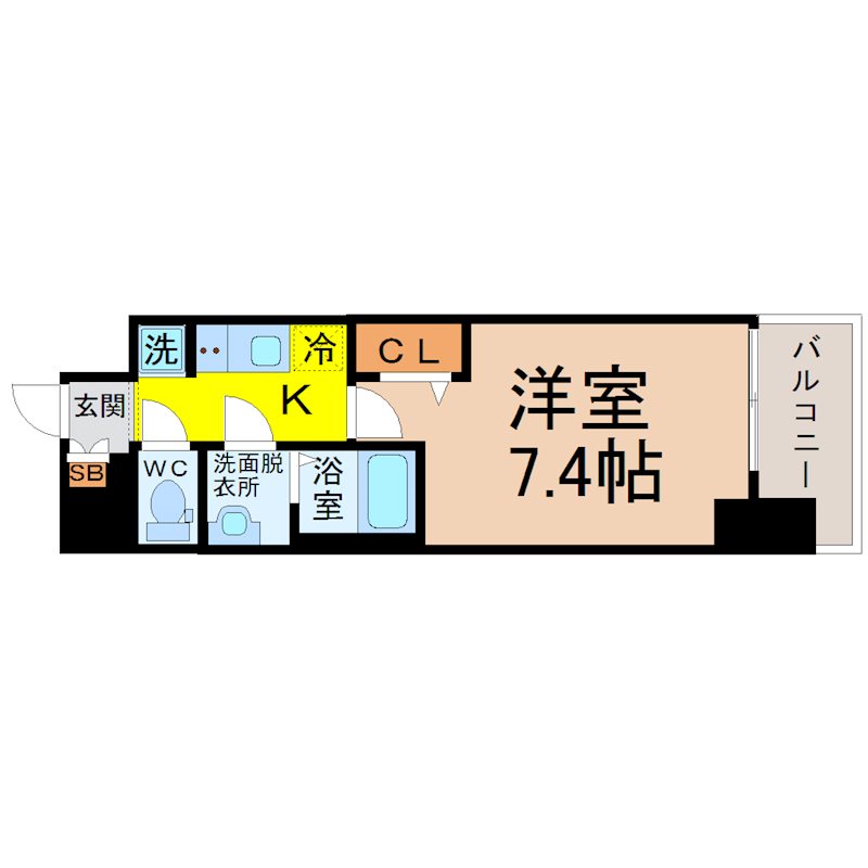 プレサンスジェネ新栄町駅前葵 間取図