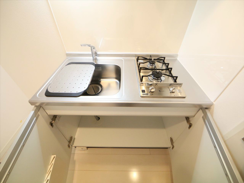 カサベランサ システムキッチン（ガス2口）冷蔵庫・レンジ等ご用意できます