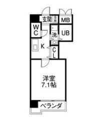 サンク栄みなみマンション 間取図　家具家電ご用意できます