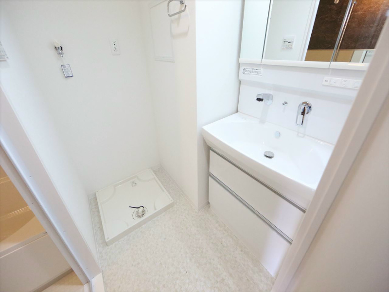 クリスタル丸の内 脱衣所　シャンプードレッサー　室内洗濯機置場