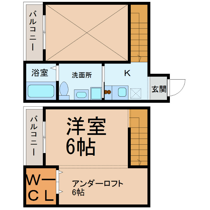アルコイリス 間取図　光インターネット無料　家具家電ご用意できます