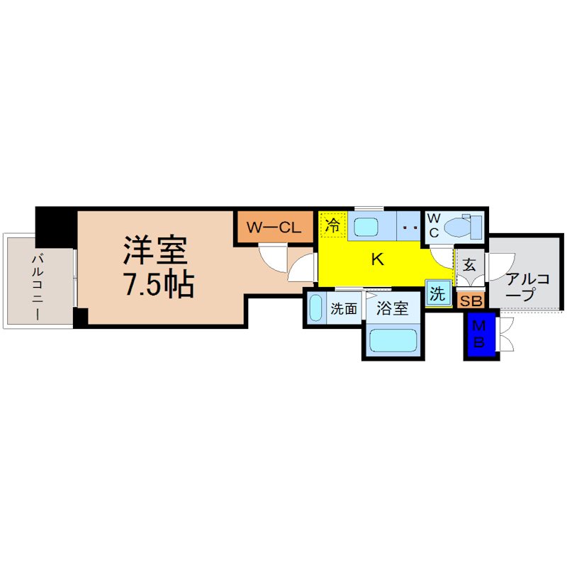 エステムコート名古屋平安通クチュール 間取図