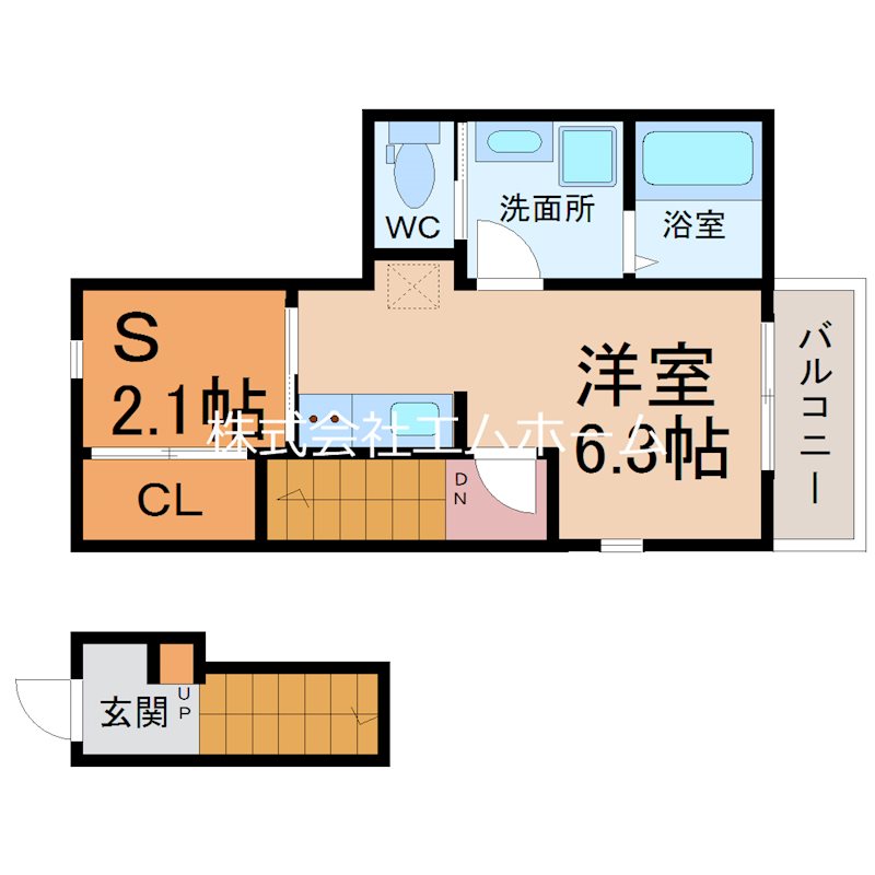 WｉｓｔｅｒｉａⅡ（ウィステリアツー） 間取図