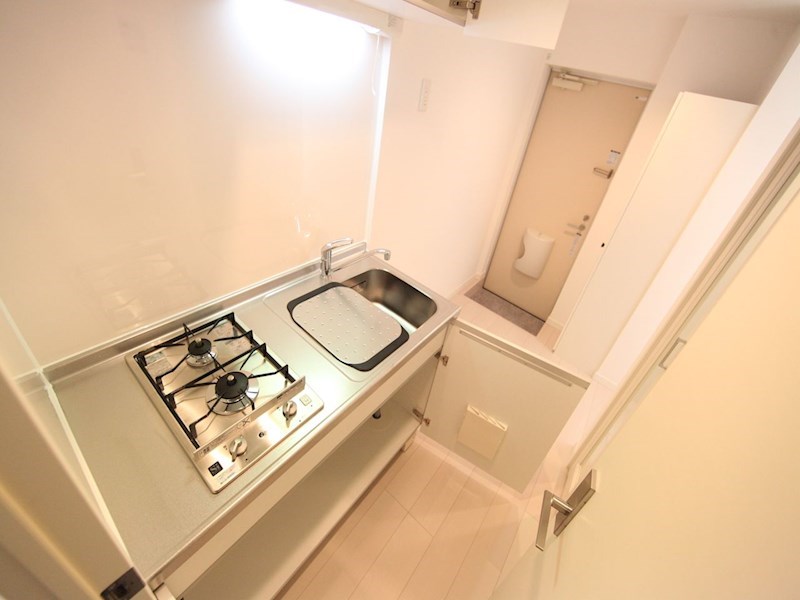 ＲｅｓｉｄｅｎｃｅＩｍａｉｋｅ（レジデンス今池） システムキッチン（ガス2口）冷蔵庫・レンジ等ご用意できます