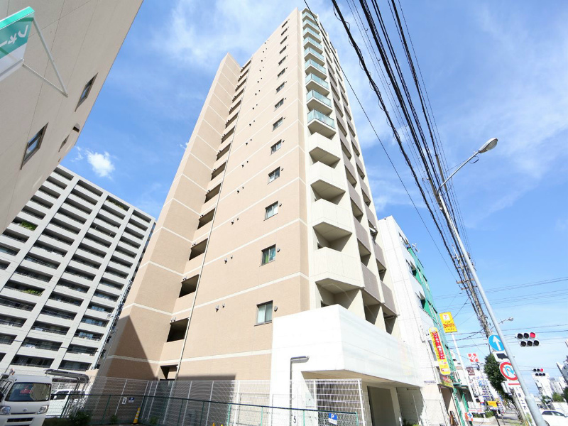 エルスタンザ徳川 外観　オートロック　宅配ＢＯＸ　防犯カメラ