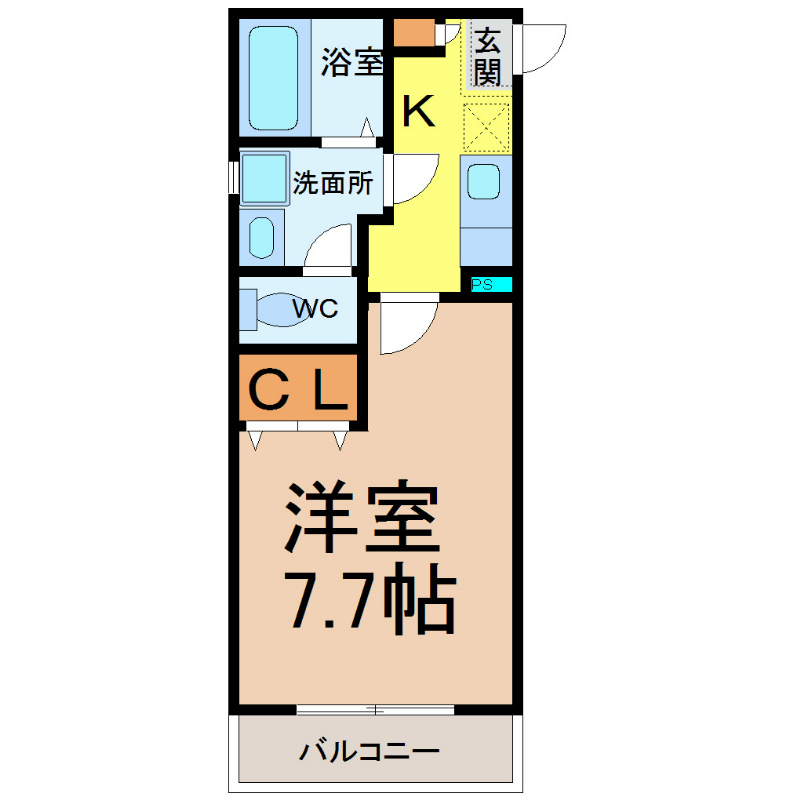 アスカⅠ 間取り　家具家電ご用意できます