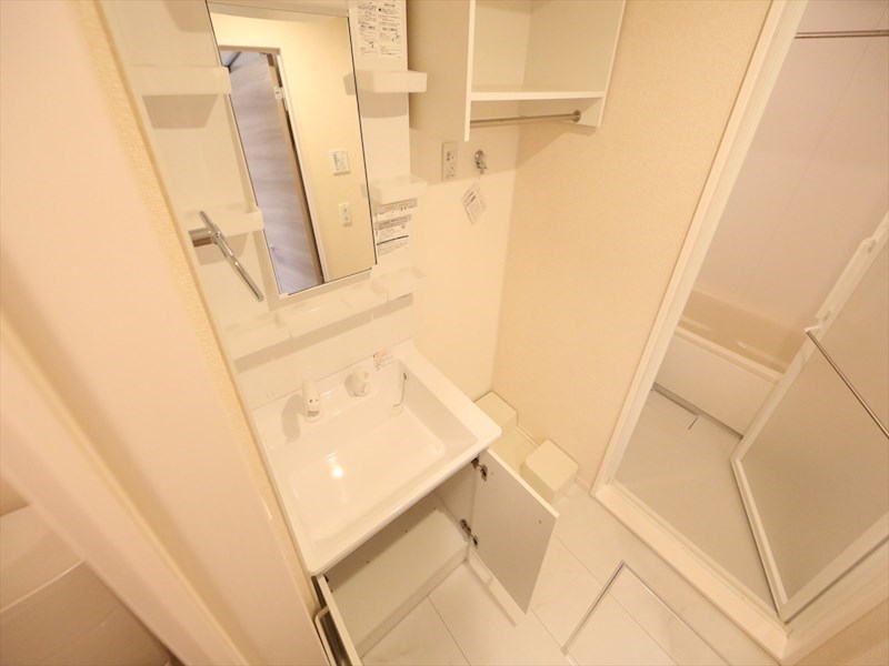 Ｄ－ｒｏｏｍ尾頭橋Ａ 脱衣所　独立洗面台（シャンプードレッサー付）収納スペース有