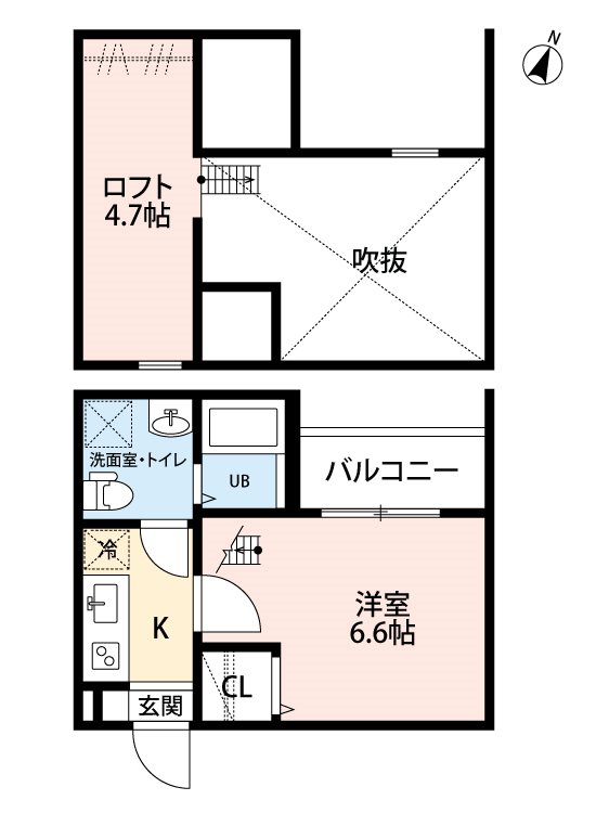 TATERU Apartment 東山町ⅡC棟 間取図
