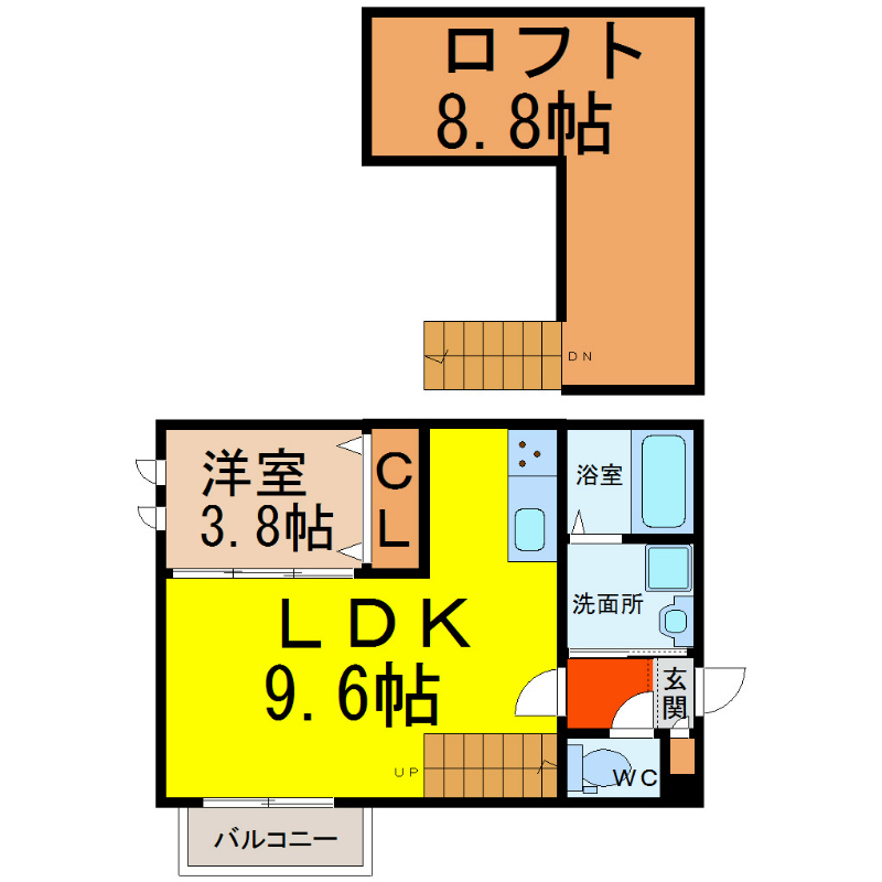Creo中村区役所（クレオ中村区役所） 光インターネット無料システムキッチン　家具家電ご用意できます