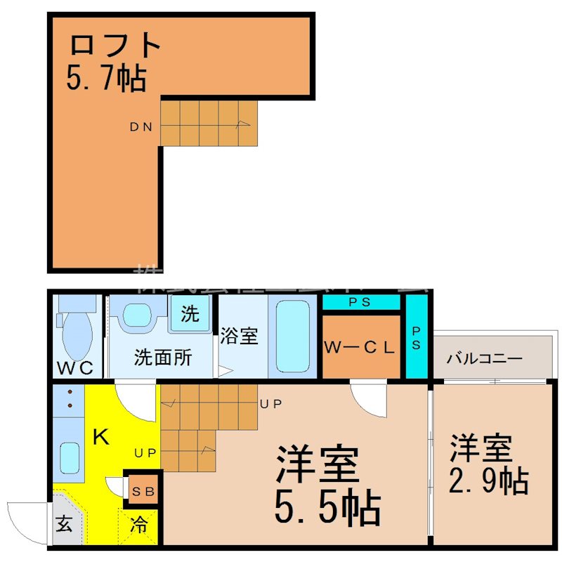 ハーモニーテラス栄生 間取図