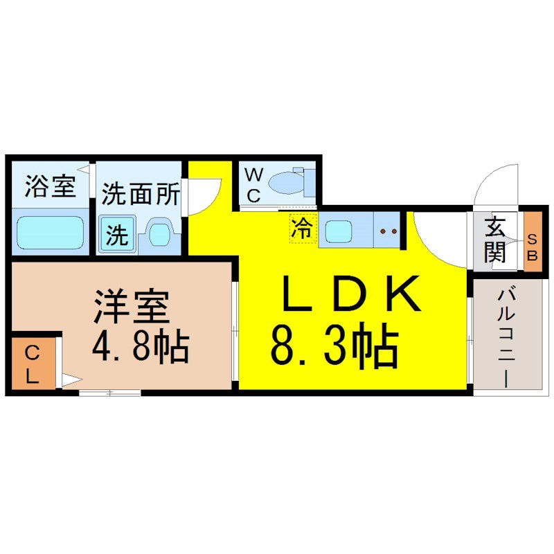 リヴェール 光インターネット無料　1フロア2部屋　家具家電用意できます