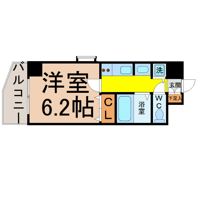 プレサンス泉シティアーク 間取図　家具家電ご用意できます