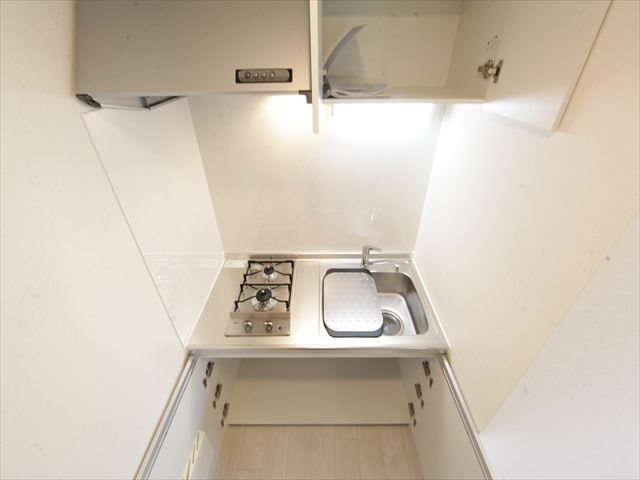 ハーモニーテラス城東町Ⅰ システムキッチン（ガス2口コンロ）