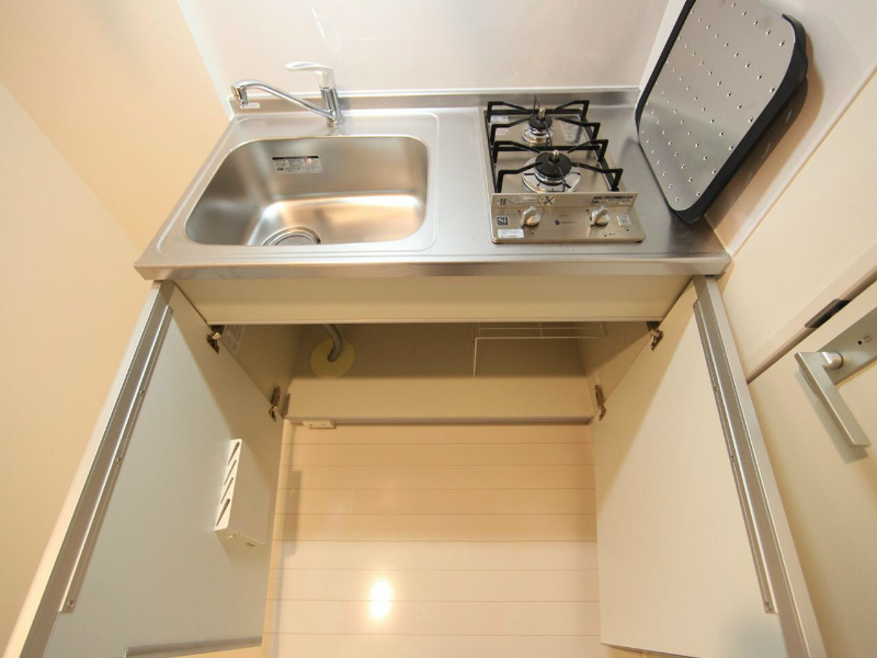 Ｍ’ｓＧａｒｄｅｎ（エムズガーデン） システムキッチン（ガス2口）冷蔵庫・レンジ等ご用意できます