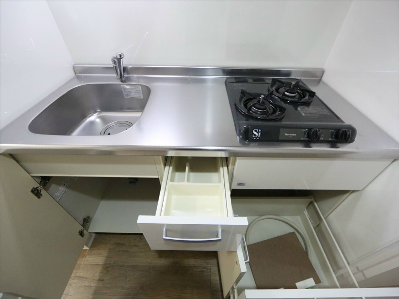 グランドコスモス システムキッチン（ガス2口）冷蔵庫・レンジ等ご用意できます