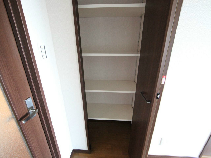 ＫＩＲＡＫＵマンション（キラクマンション） ＬＤＫにある収納棚