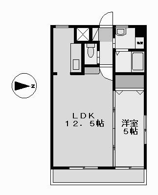 メゾンアイ本陣 間取図　全部屋角部屋　ＬＤＫ12.5帖　洋室5帖