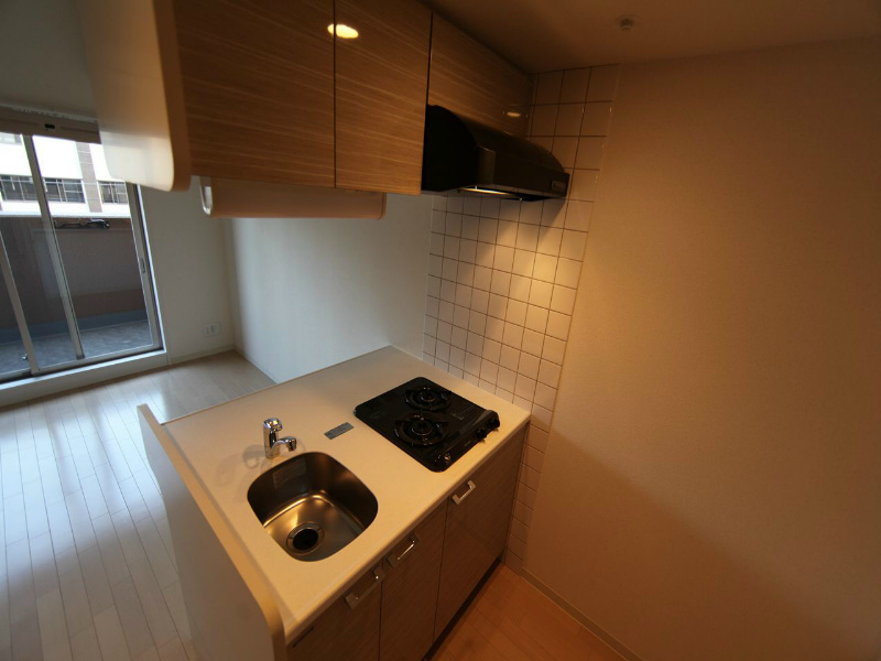 プレサンス名古屋城前ラバンカ システムキッチン（ガス2口）冷蔵庫・レンジ等ご用意できます