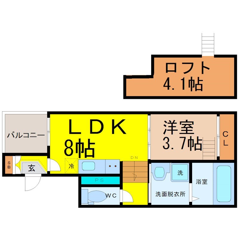 ハーモニーテラス八熊 間取図