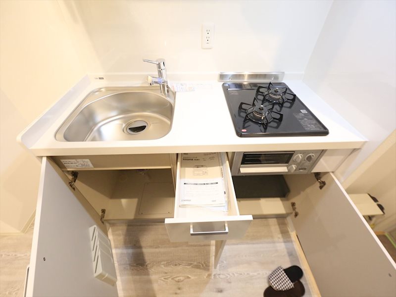 Ｓ－ＦＯＲＴ名駅南五丁目 システムキッチン　2口ガスコンロ　グリル付