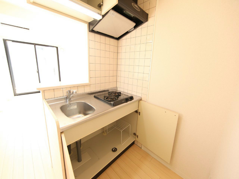 エルミタージュ名駅西 システムキッチン（ガス2口コンロ付）