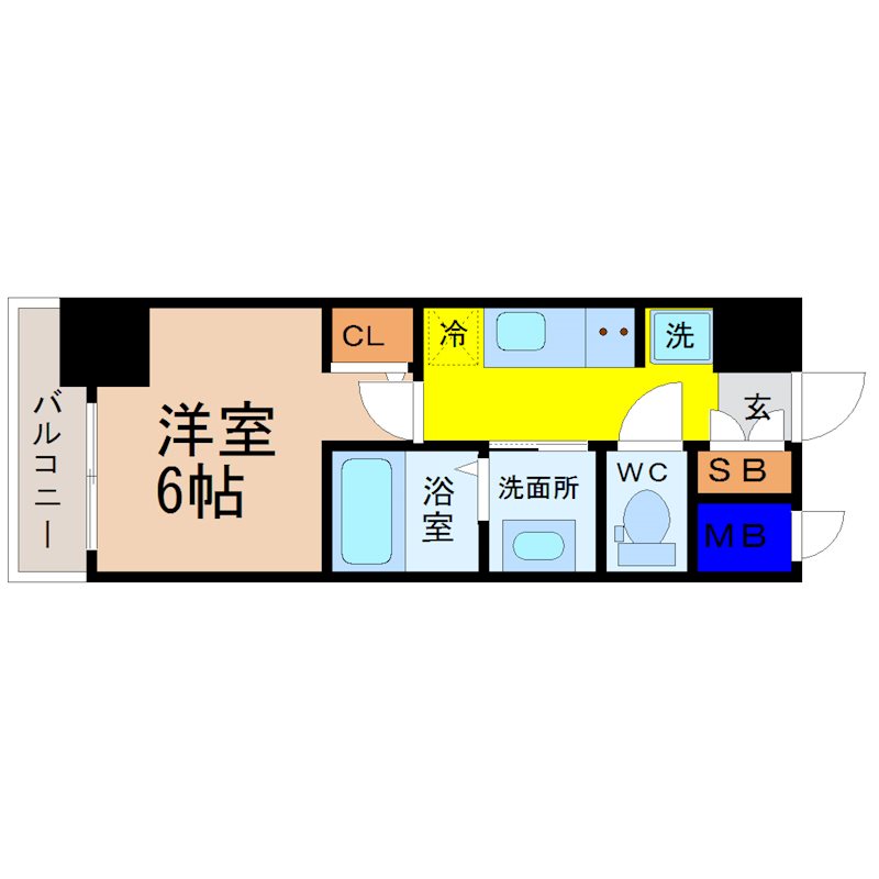エステムコート名古屋新栄アクシス 間取図