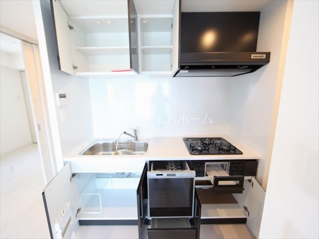 S-RESIDENCE葵Ⅱ システムキッチン（ガス3口グリル付）食洗器完備
