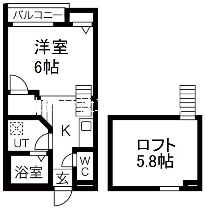 Ｃｒｅｏ六番町弐番館 間取図　光インターネット無料　家具家電ご用意できます