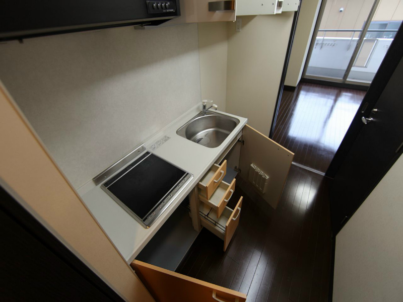 ビオラ名駅西 システムキッチン（ＩＨ2口）冷蔵庫・レンジ等ご用意できます