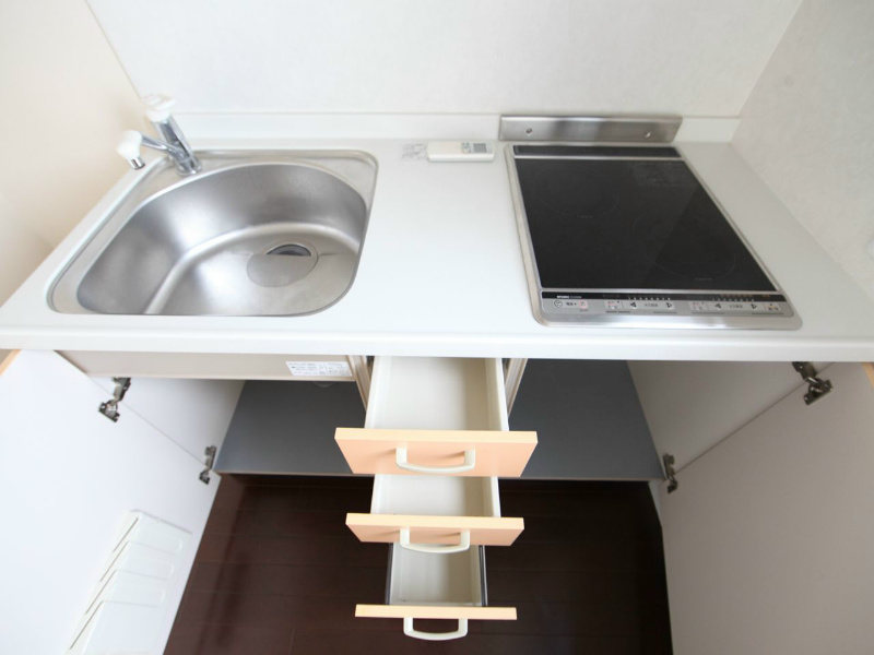 ビオラ名駅西 システムキッチン（ＩＨ2口）冷蔵庫・レンジ等ご用意できます