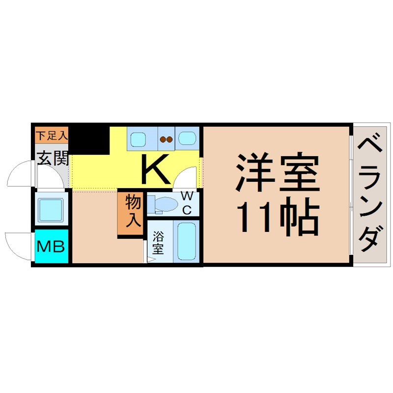 プリマヴェール名駅シュール 間取図　デザイナーズマンション　家具家電ご用意できます