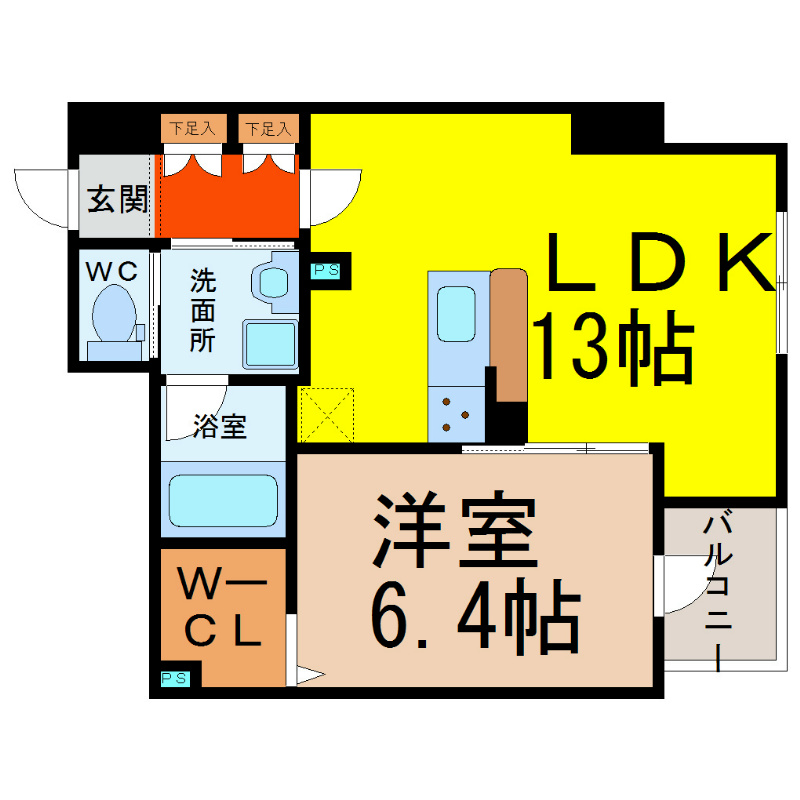 ルーエ錦 間取り　デザイナーズ