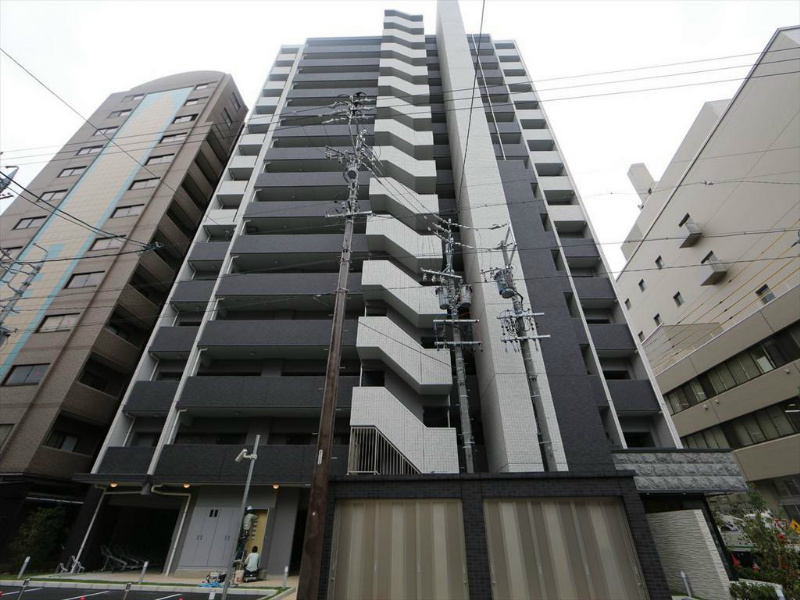 プレサンスジェネ栄 外観　分譲賃貸　オートロック　宅配ＢＯＸ　防犯カメラ