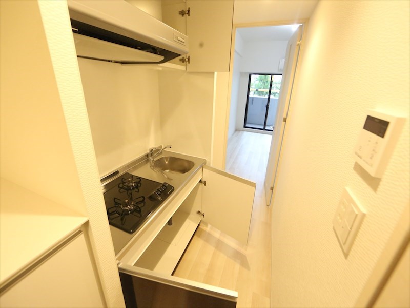 Ｓ－ＲＥＳＩＤＥＮＣＥ堀田 システムキッチン（ガス2口コンロ付）