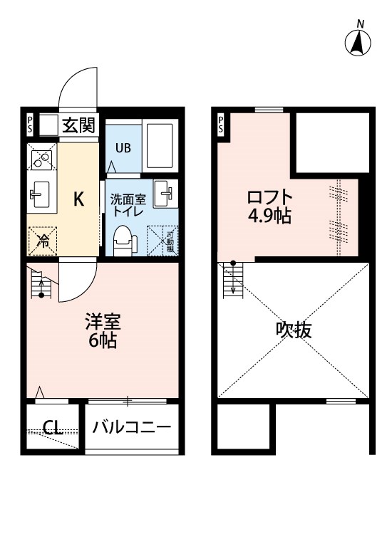 グランシャリオ 間取図　洋室6帖　ロフト4.9帖